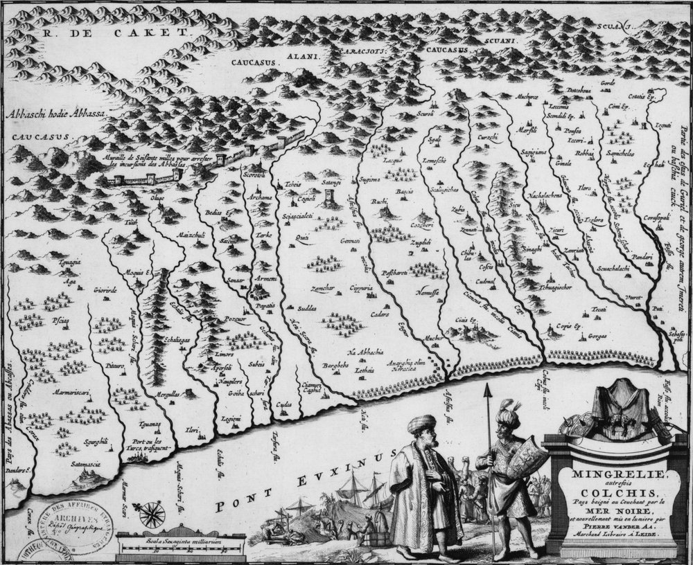 Map of Colchis (1714) - Shows the Oldest Known Depiction of the Wall