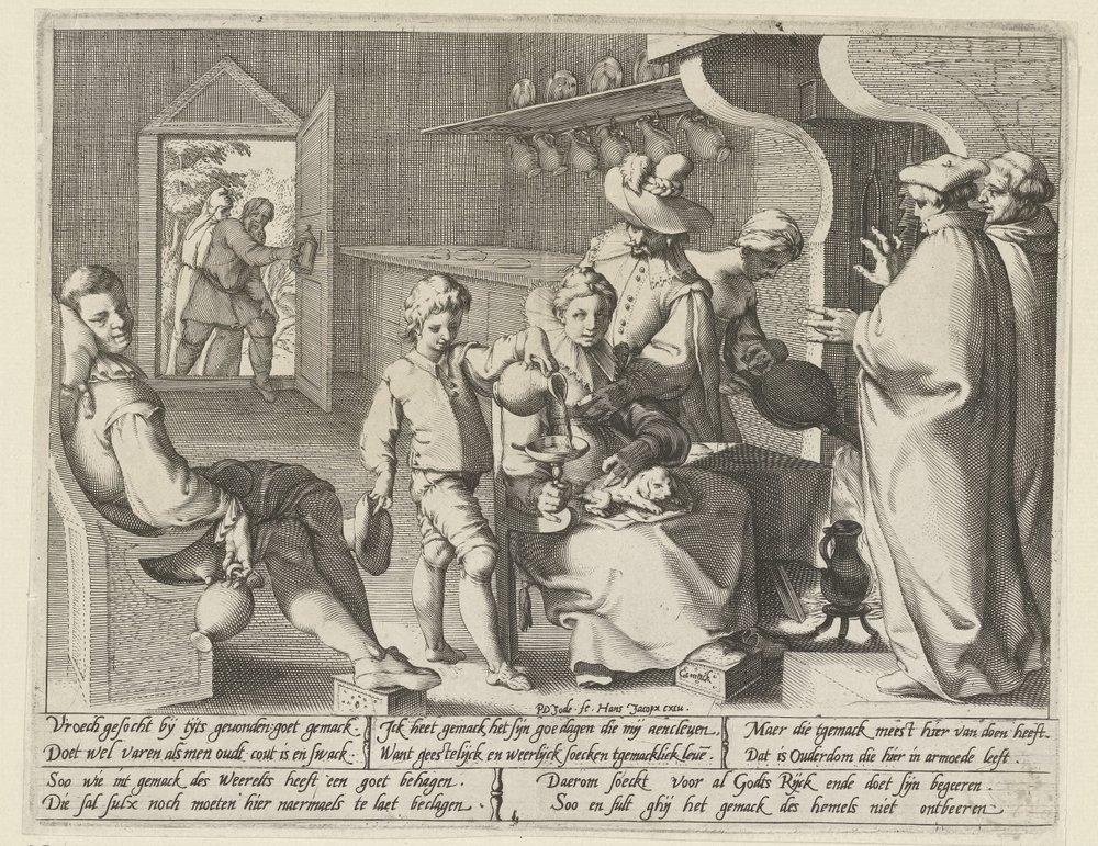 Allegory of Laziness by Pieter de Jode (I): Fine art print
