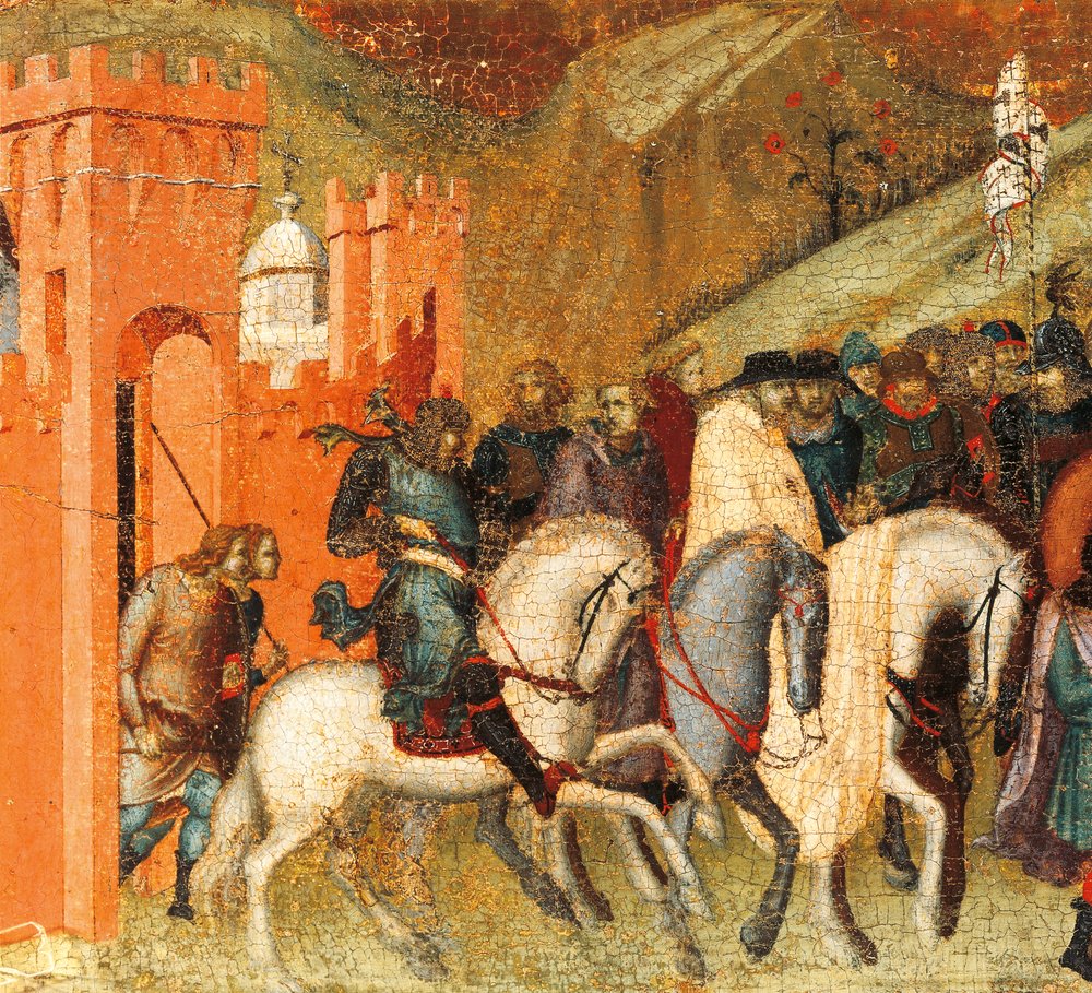 First Carmelite Hermits in Spring of Elijah (detail)