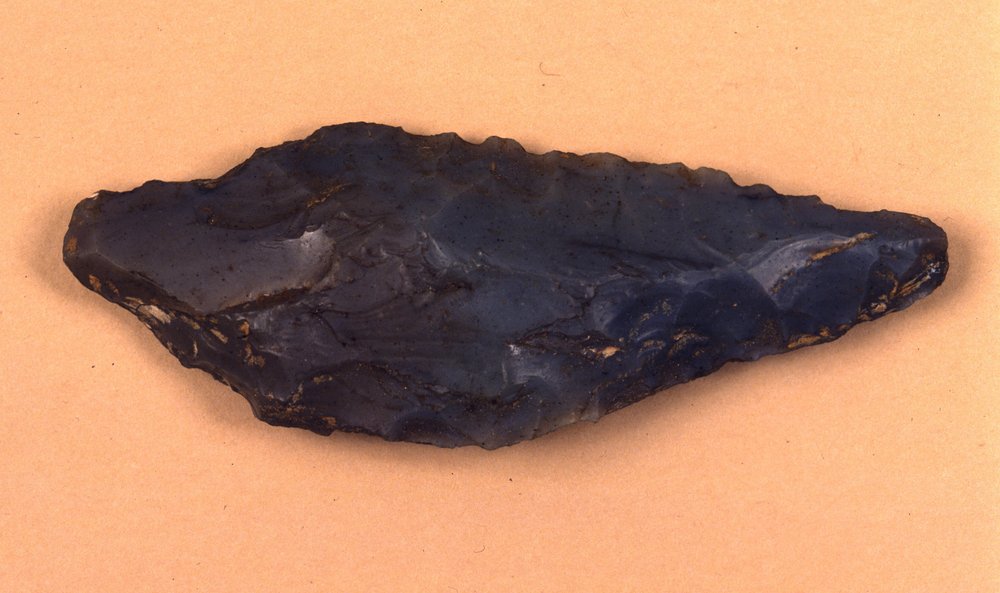 Stone arrowhead discovered in Isolino di Varese, Italy by Prehistoric Prehistoric
