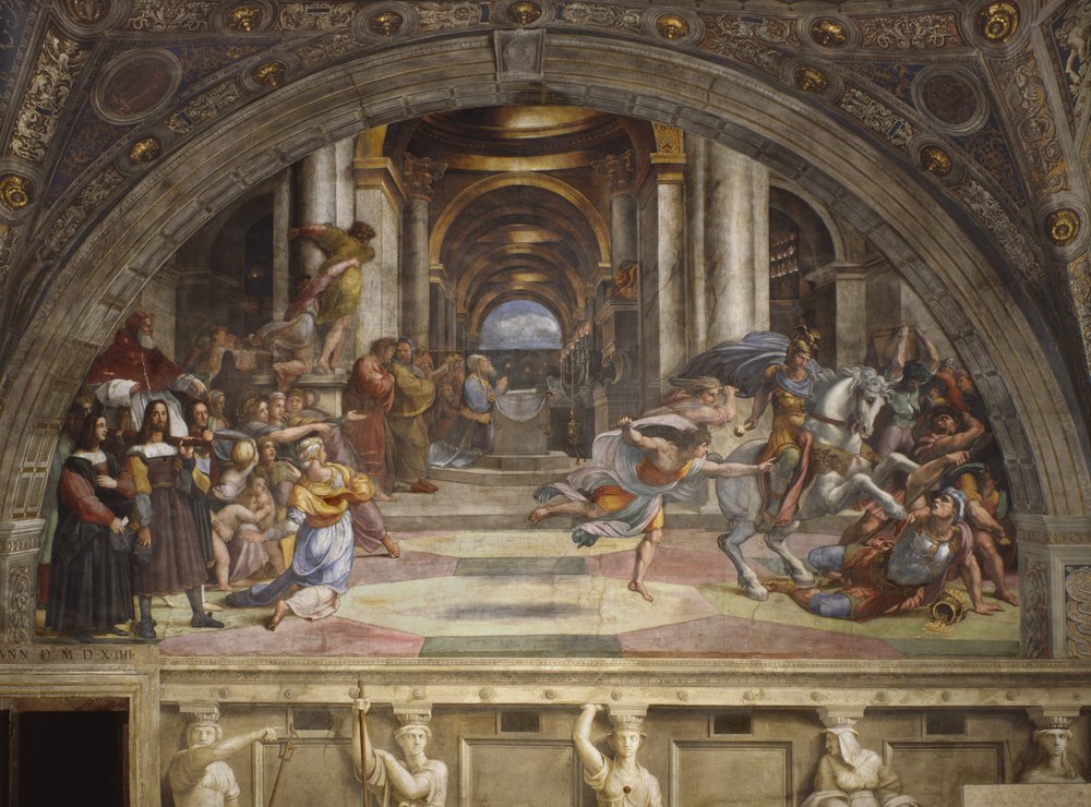 The Expulsion of Heliodorus from the Temple, Stanza di Eliodoro, 1511-12 by Raffaello Sanzio Raphael