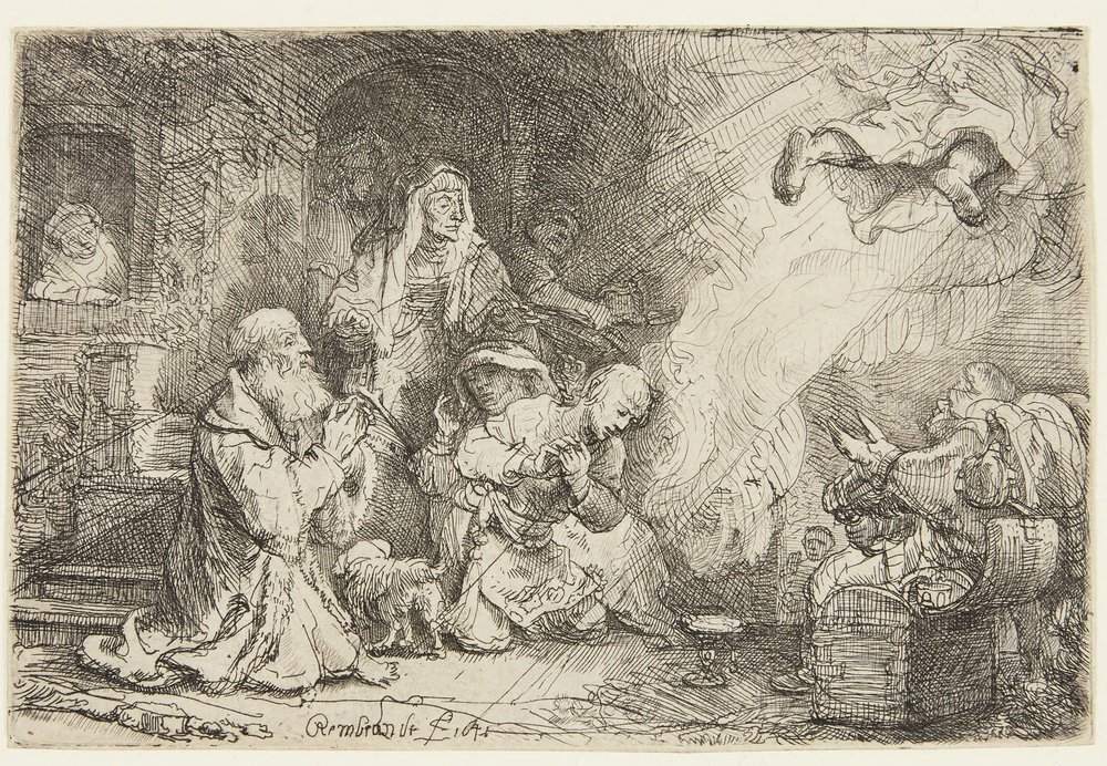 Angel Departing from the Family of Tobias by Rembrandt van Rijn