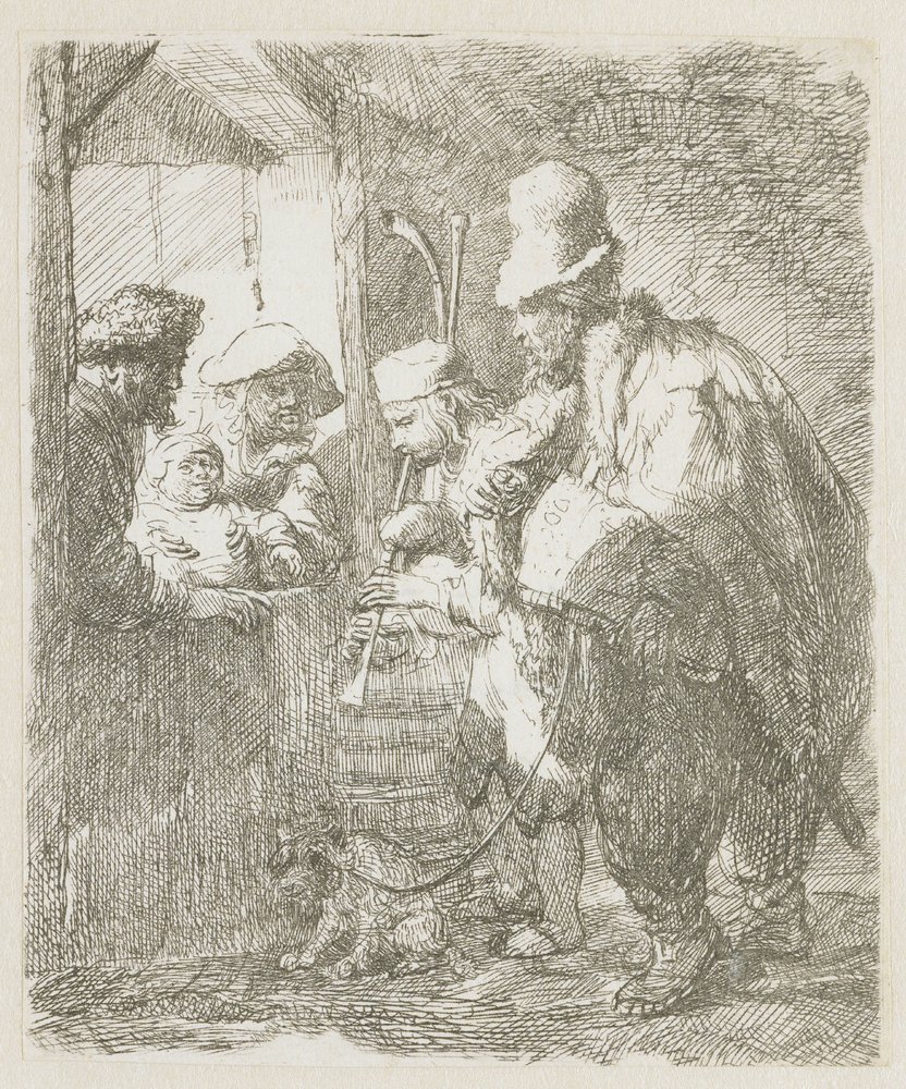 The Strolling Musicians by Rembrandt van Rijn