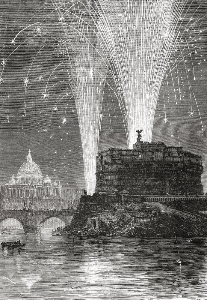 Illumination of St. Peters and Firework Display on the Castel Sant