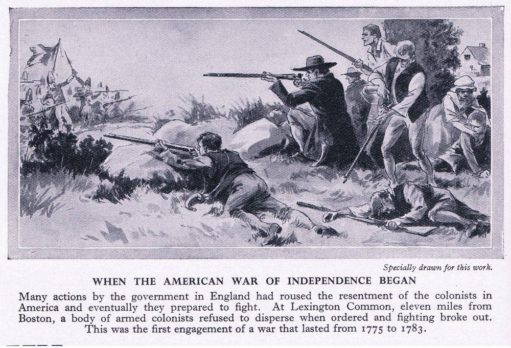 When the American War of Independence Began 1775 AD, c.1950 by Richard Henry Brock