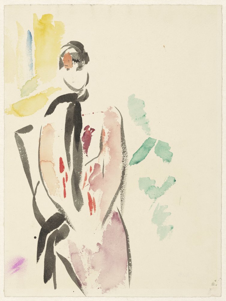 Sketch for a Portrait of Mrs. De Carnière-Wouters, Wife of the Artist by Rik Wouters