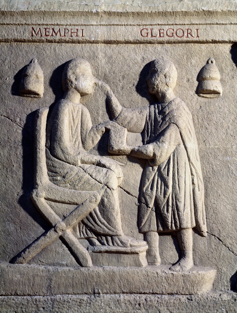An Ophthalmologist Examines the Eyes of His Patient by Roman