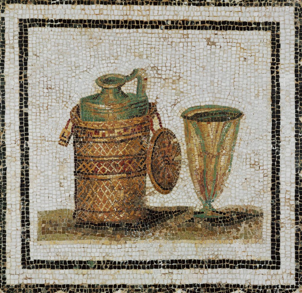 Still-Life with Bottle and Goblet by Roman Roman