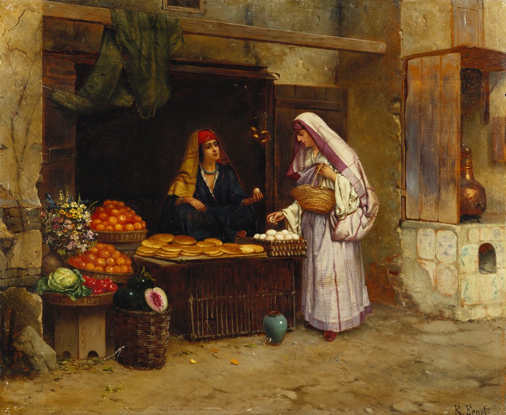 The Market Stall by Rudolphe Ernst