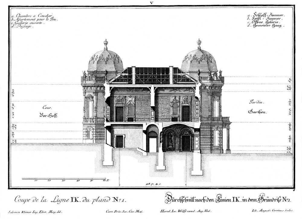 Section Through the Western Two-Story Side Wing