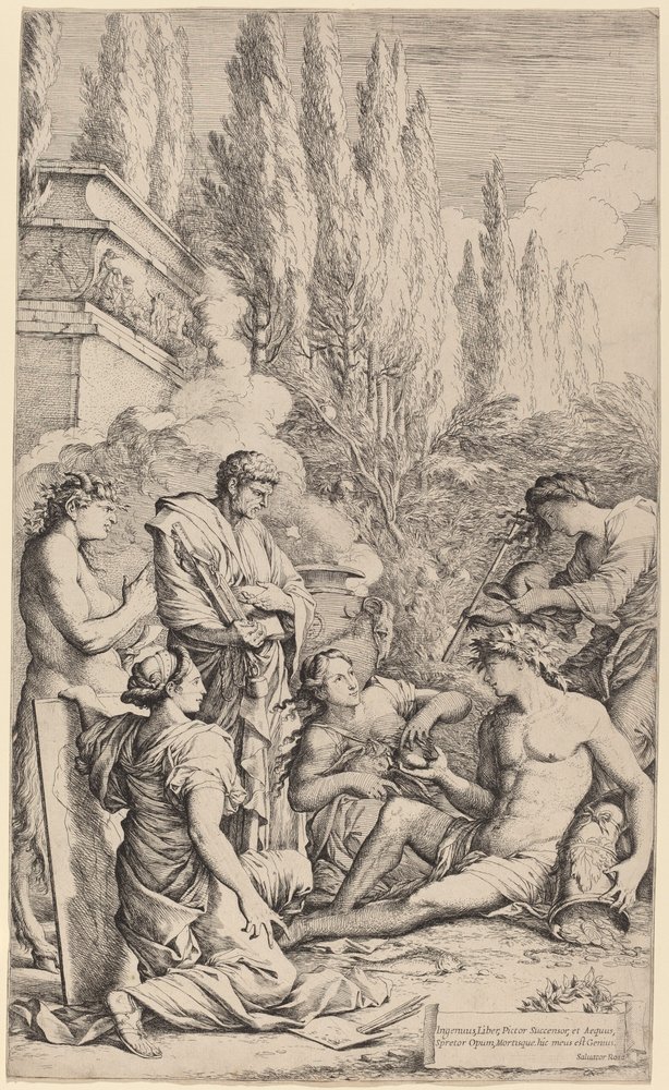 The Genius of Salvator Rosa by Salvator Rosa: Fine art print