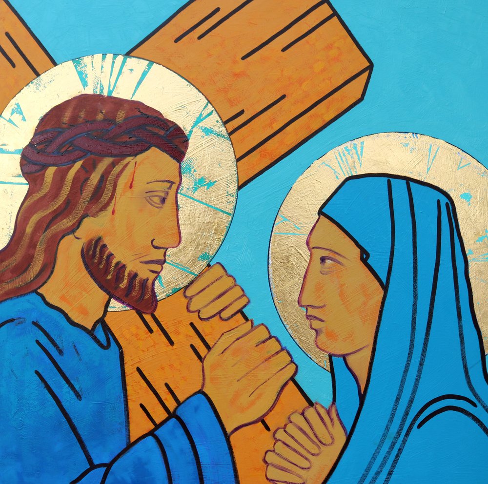 Jesus Meets His Mother by Sara Hayward: Buy fine art print