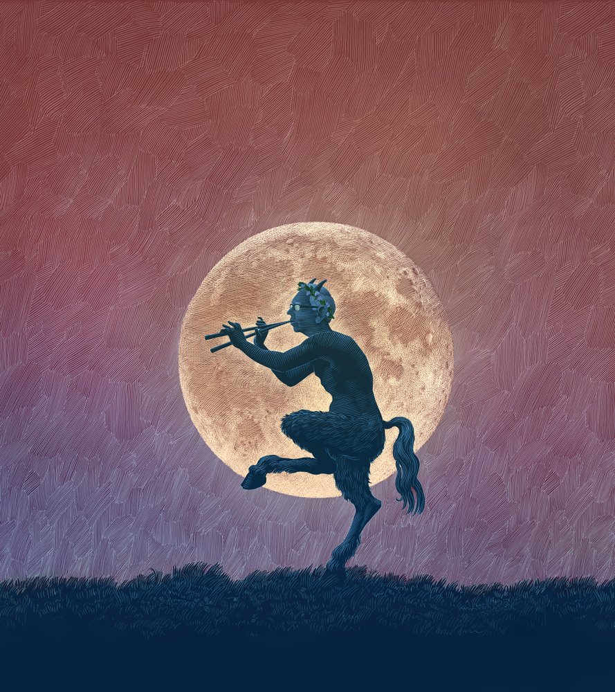 Pan's Moon by Scott McKowen: High-quality fine art print