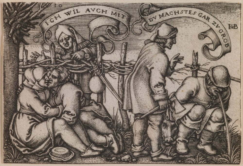 Peasants behind the Hedge from the Series 