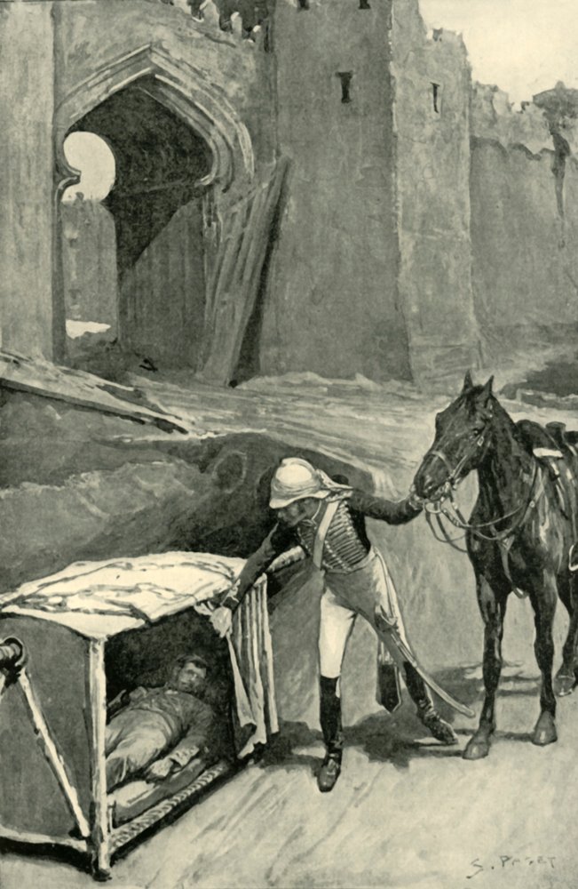 Roberts Finds Nicholson Mortally Wounded Under the Walls of Delhi