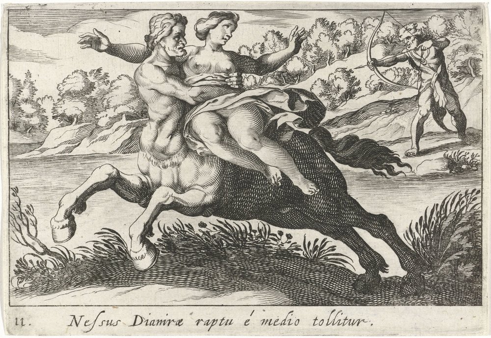 Nessus Attempts to Abduct Deianira by Simon Frisius