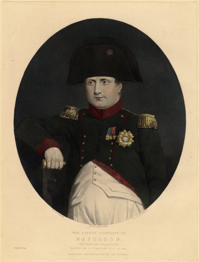 Latest portrait of Napoleon on board the Bellerophon by Sir Charles Lock Eastlake