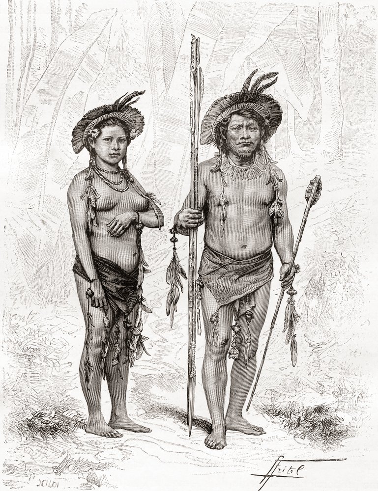 Native Indians from Rio Branco, South America by Spanish School