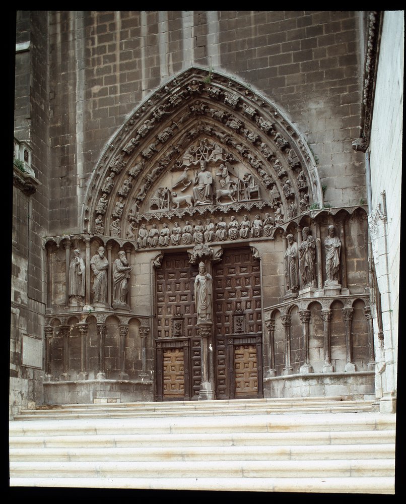 View of the Sacramental Portal (Sarmental) of the Cathedral Santa Maria in Burgos by Spanish School