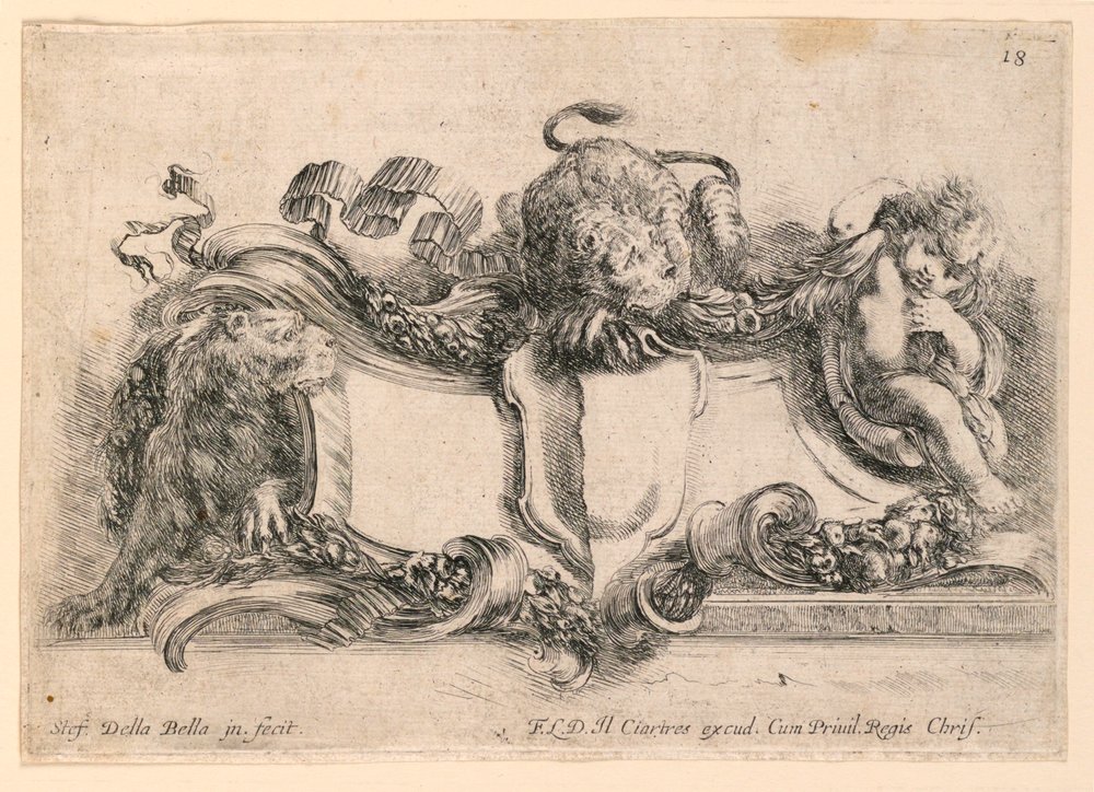 Escutcheon, No 18 from 'Raccolta di varii cappriccii et nove inventioni ...
