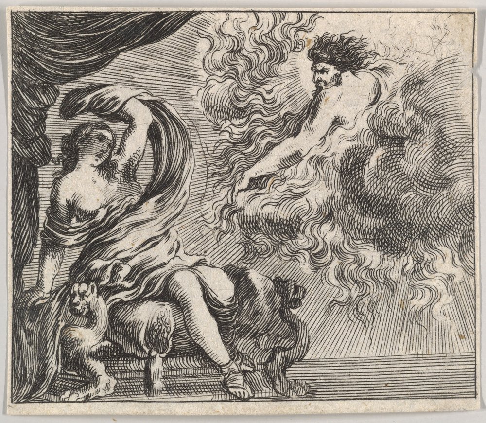Jupiter and Semele, from Game of Mythology by Stefano della Bella