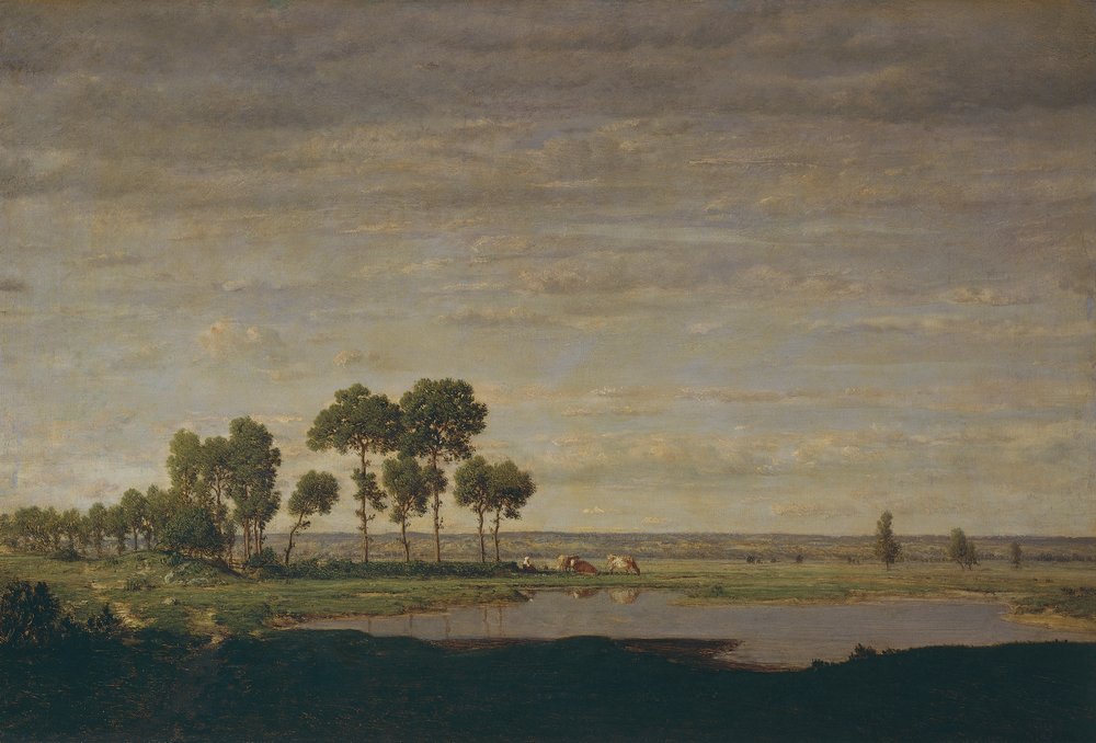 Spring, Pond by Theodore Rousseau