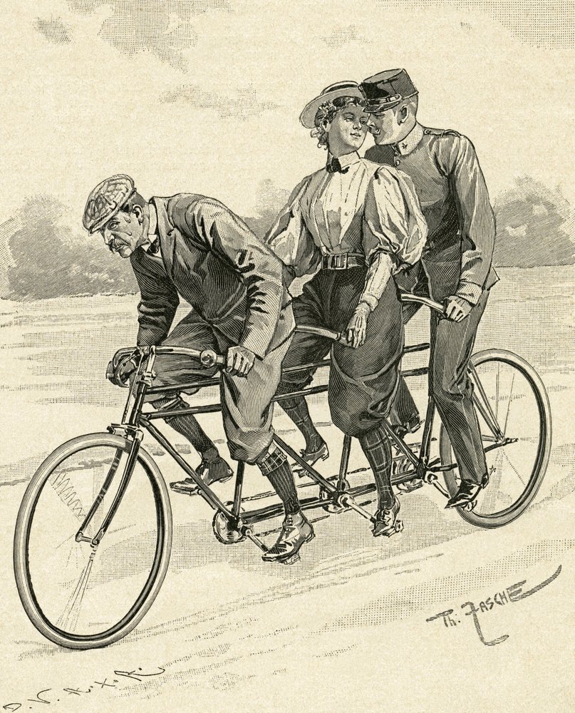 Antique tandem bicycle 2025