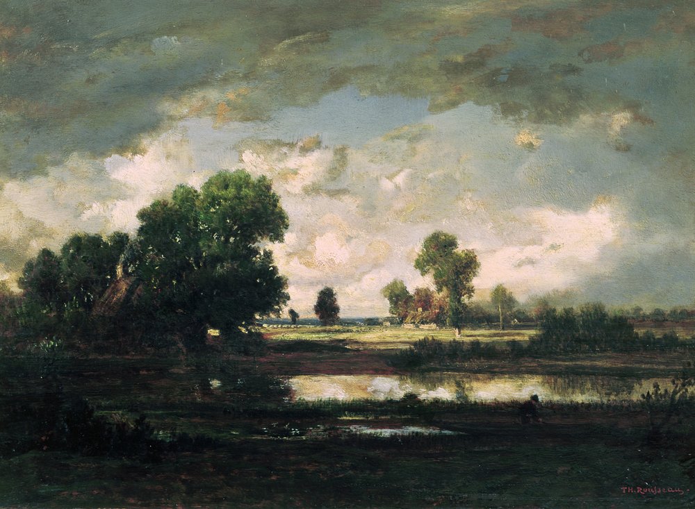 The Pool with a Stormy Sky, c.1865-7 by Pierre Etienne Theodore Rousseau