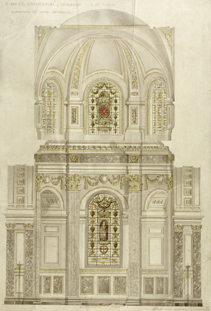 Decorative scheme for the apse of St. Paul's Cathedral, late 19th century