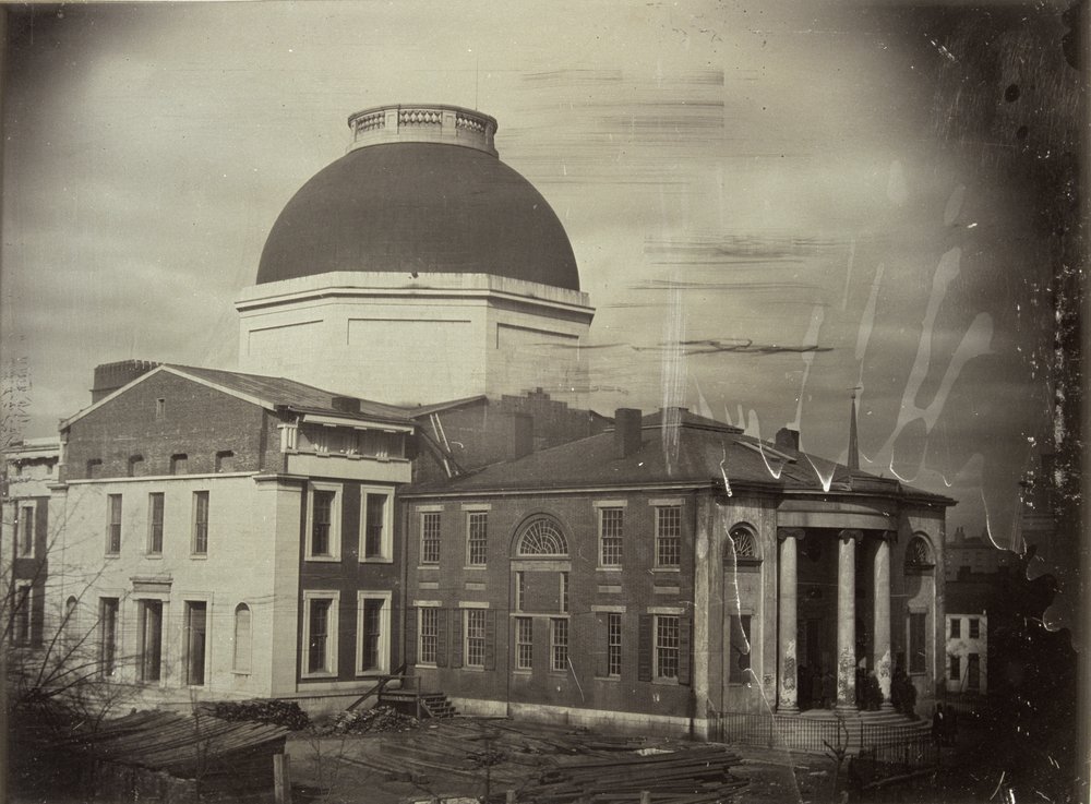 St. Louis Courthouse. Unfinished Portion and Old Courthouse by Thomas M. Easterly