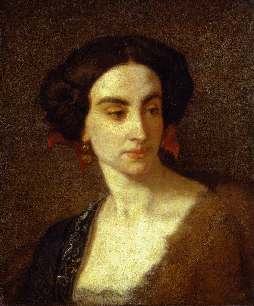Female Head Study (Mademoiselle Poinsot) by Thomas Couture