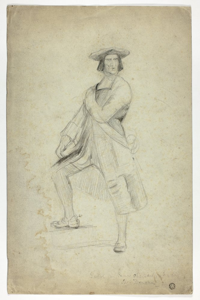Study for Standing Man Wearing Sash and Striking Dramatic Pose by Thomas Duncan