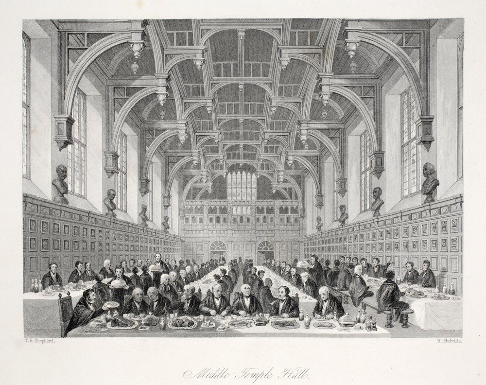 Middle Temple Hall, from 'London Interiors with their Costumes and ...