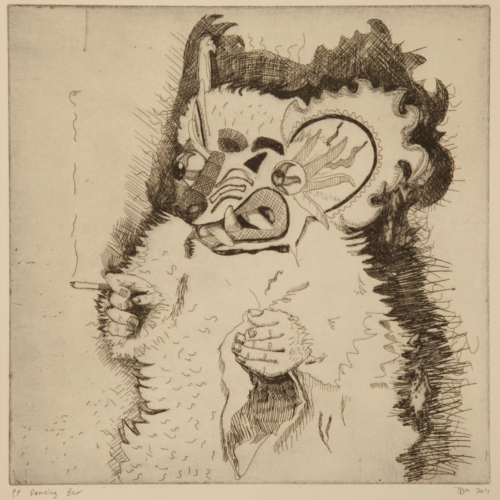 Dancing Bear, Printer's Proof Prior to Aquatint