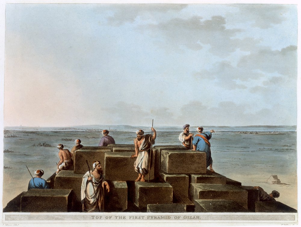 Top of the First Pyramid of Giza, Egypt by Thomas Milton