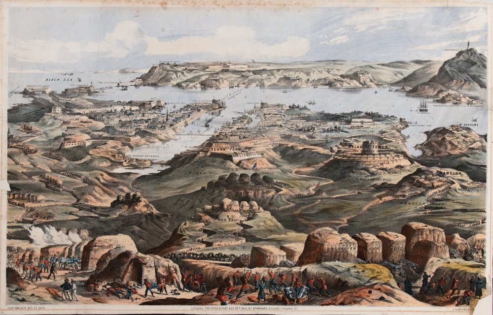 View of Sevastopol from the British Siegeworks, the Sailor's Battery ...