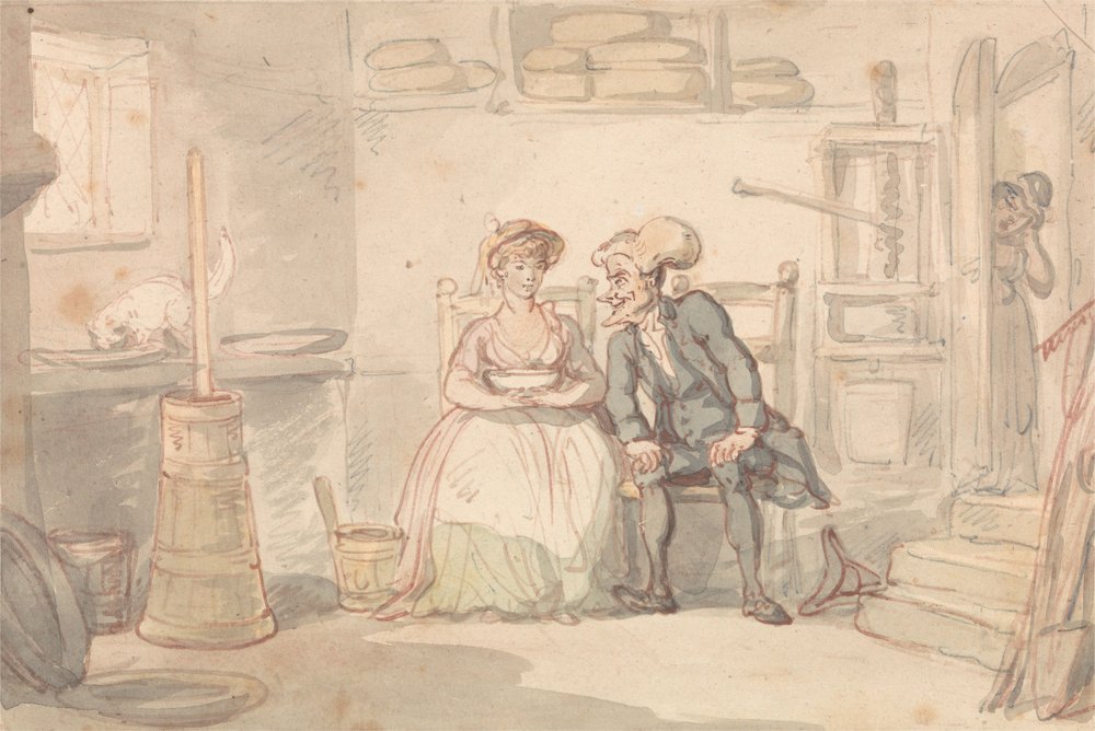 Dr Syntax & Dairymaid by Thomas Rowlandson