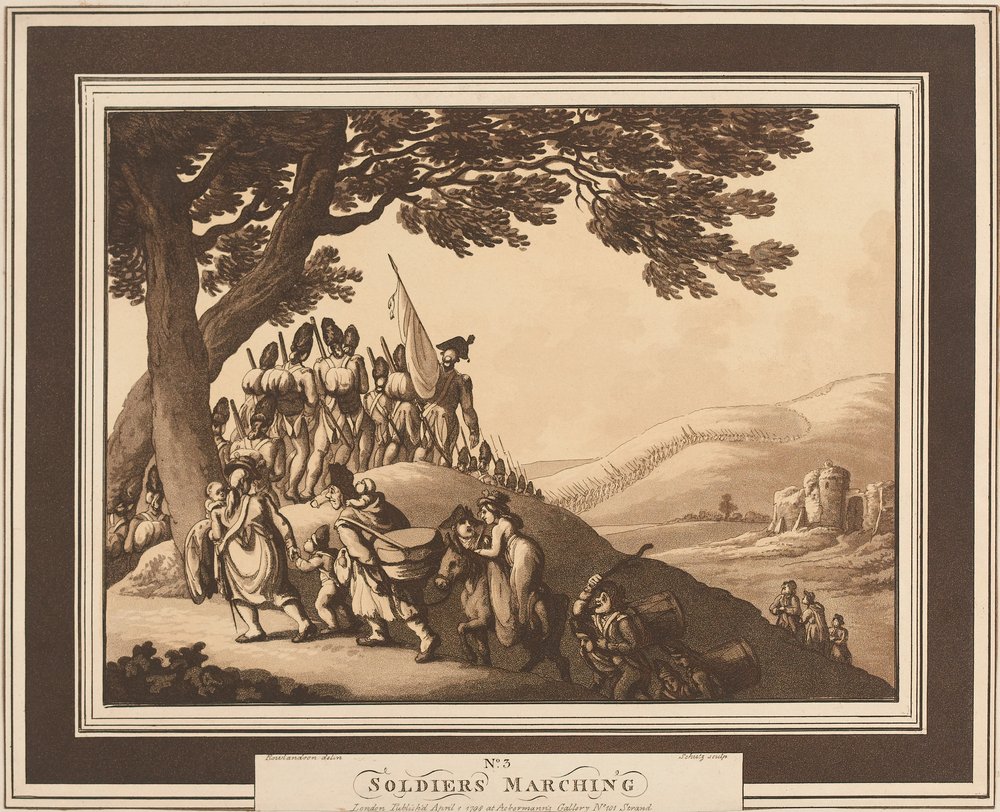 Soldiers Marching, c.1798 by Thomas Rowlandson