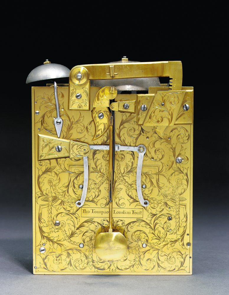 James II mounted striking bracket clock with pull quarter repeat, no ...