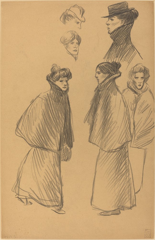 Figure Studies [recto] by Théophile Alexandre Steinlen