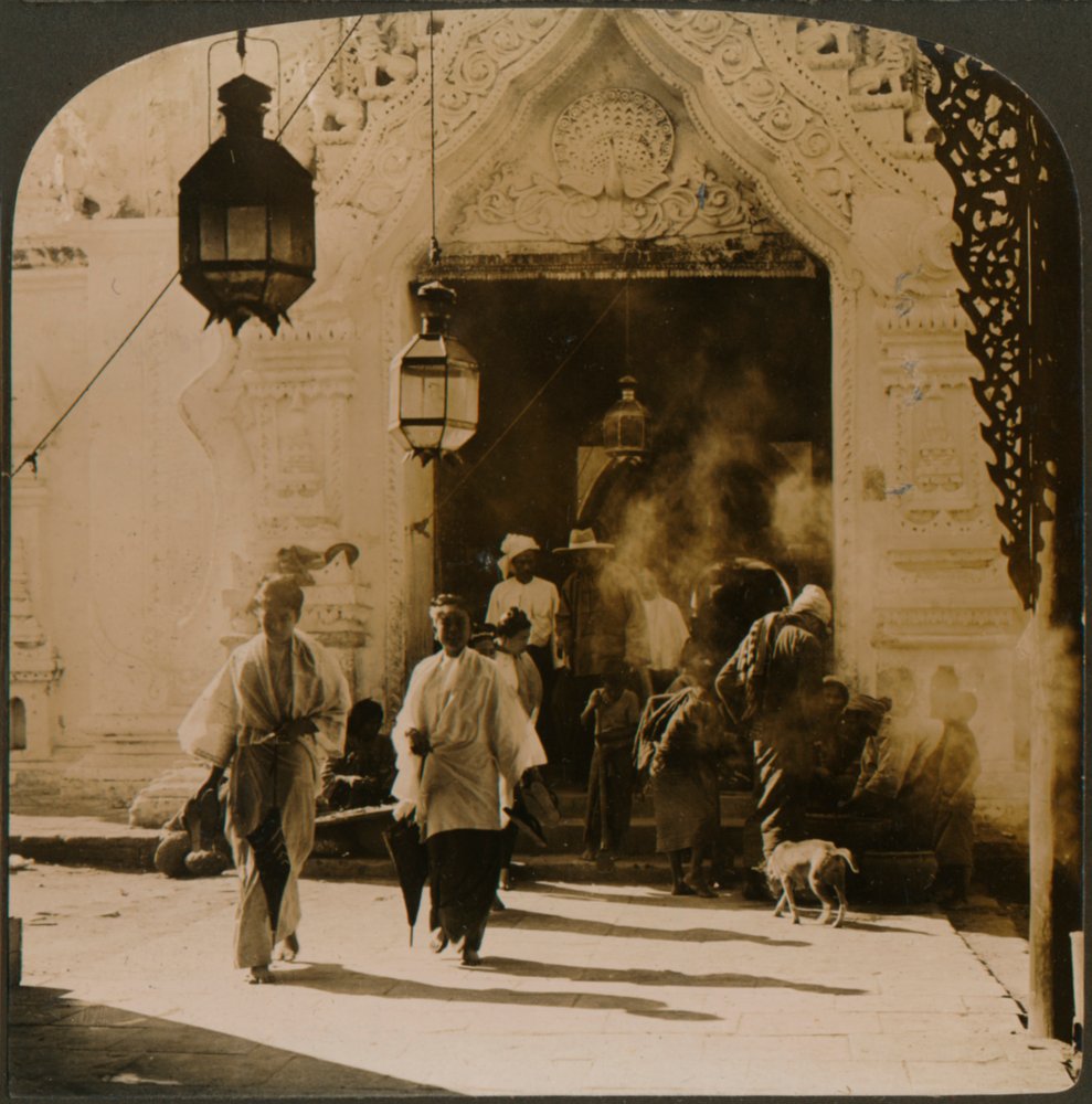 Burmese Ladies on Their Way to the Bazaar, Mandalay, Burma, 1907