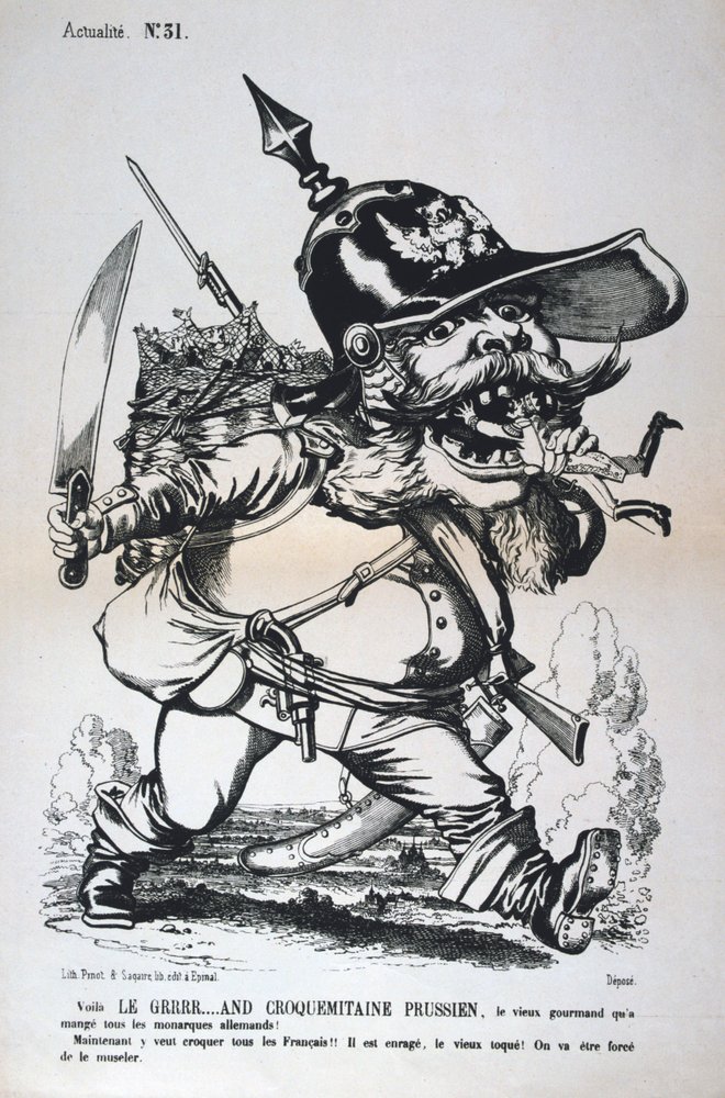 Napoleon / George Cruikshank caricature Blücher Wellington Bernadotte 1814