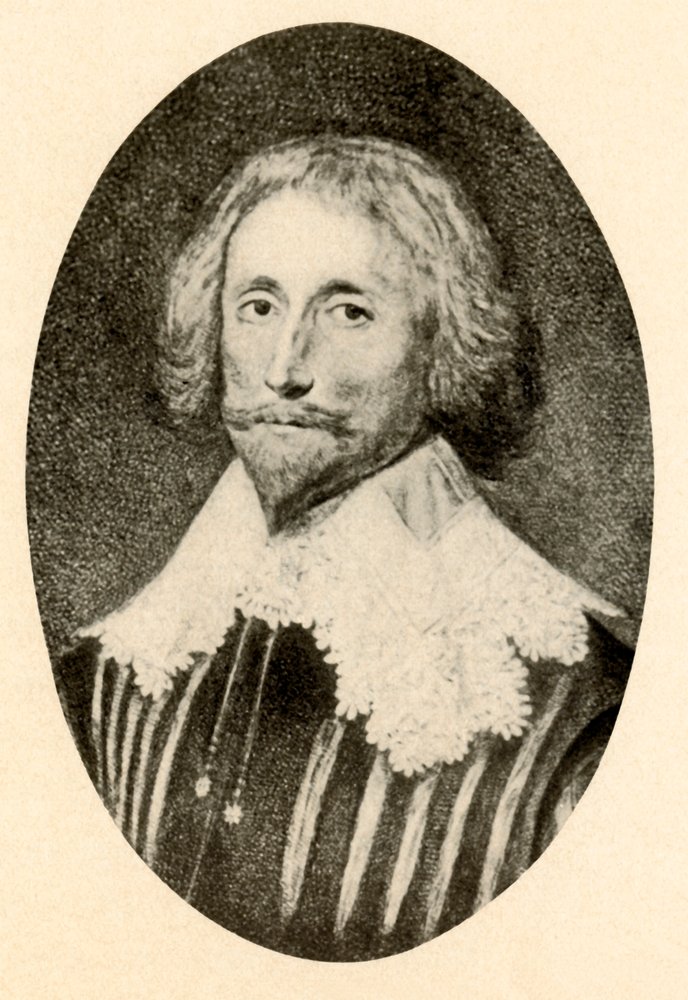 Portrait of George Sandys, with slashed doublet and Vandyke collar