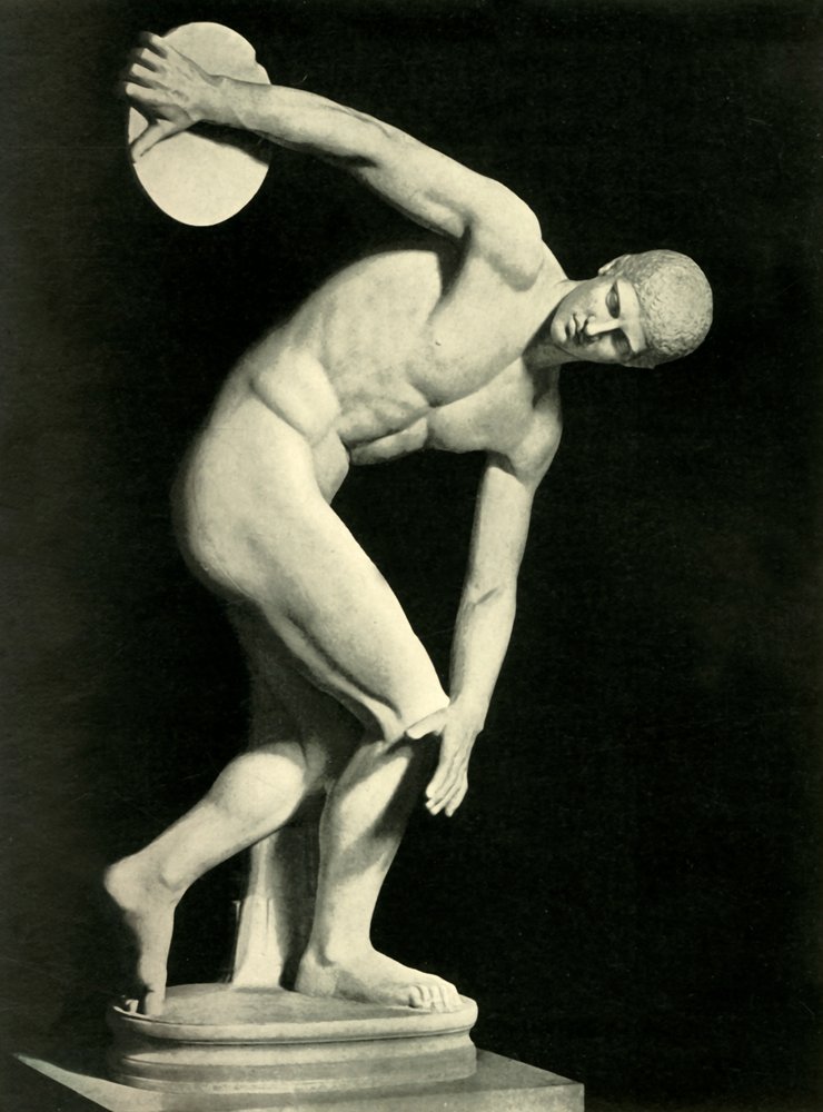 The Discobolus of Myron, 1908 by Unbekannt: Fine art print