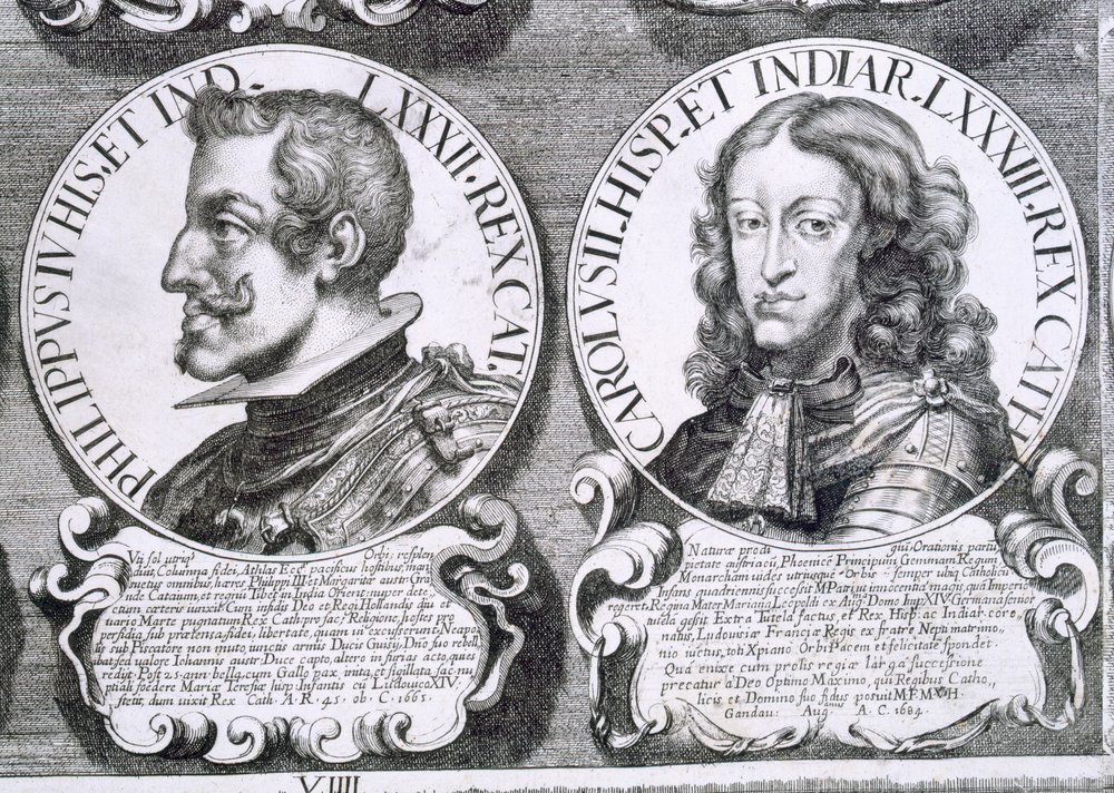 Portraits of Philip IV and Charles II by Unbekannt