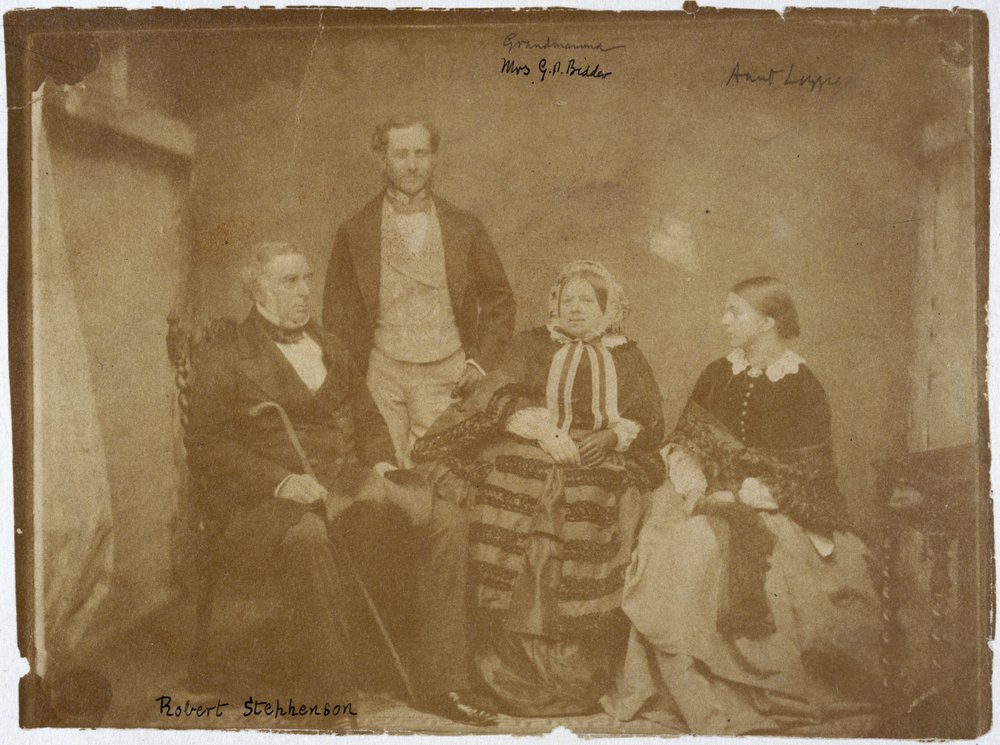 Robert Stephenson, English mechanical and civil engineer, and family, c ...
