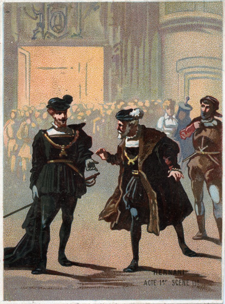 Illustration of 'Ernani' by Italian composer Giuseppe Verdi, act 1 ...