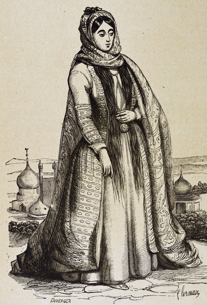 Persia (c19th). Society. Persian woman. Engraving. Private Collection
