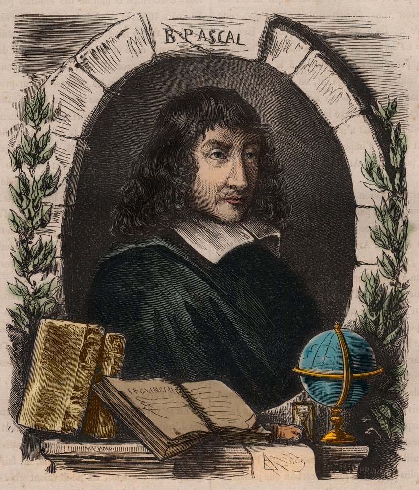 Portrait of Blaise Pascal, French Physicist, Mathematician and Writer ...