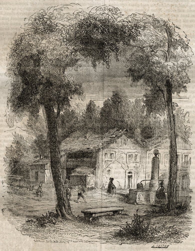 Rousseau at Motiers - Illustration for the 'Confessions' by Jean ...